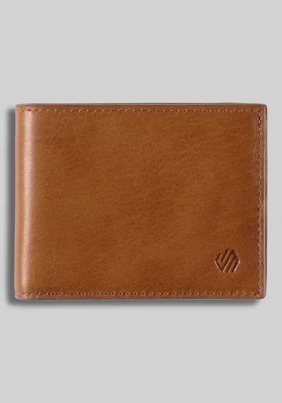 Jos. A. Bank Men's Johnston & Murphy Rhodes Billfold Wallet At  In Tan Full Grain