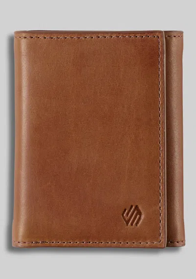 Jos. A. Bank Men's Johnston & Murphy Rhodes Trifold Wallet At  In Tan Full Grain