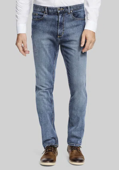Jos. A. Bank Men's Johnston & Murphy Tailored Fit Straight Leg Jeans Jeans At  In Light Wash