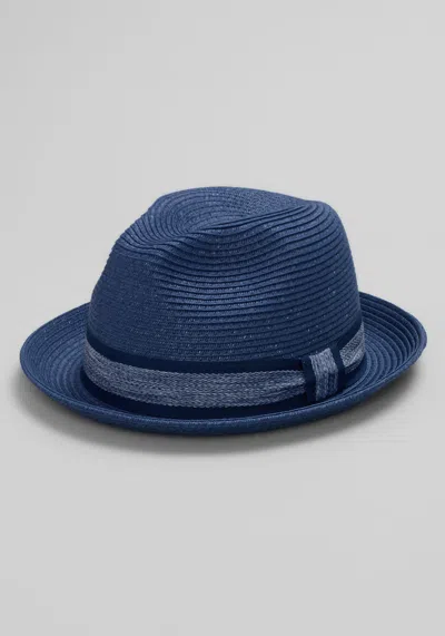 Jos. A. Bank Men's  Herringbone Fedora At  In Navy