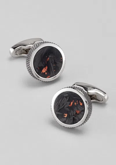 Jos. A. Bank Men's  Multi-stone Cufflinks At  In Silver/black