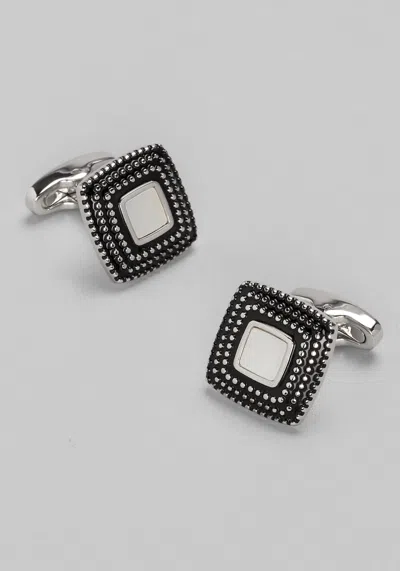 Jos. A. Bank Men's  Square Mother‑of‑pearl Cufflinks At  In Silver/black