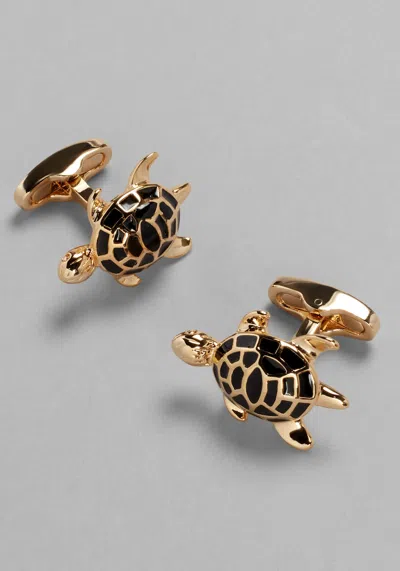 Jos. A. Bank Men's  Turtle Cufflink & Stud Set At  In Gold/black