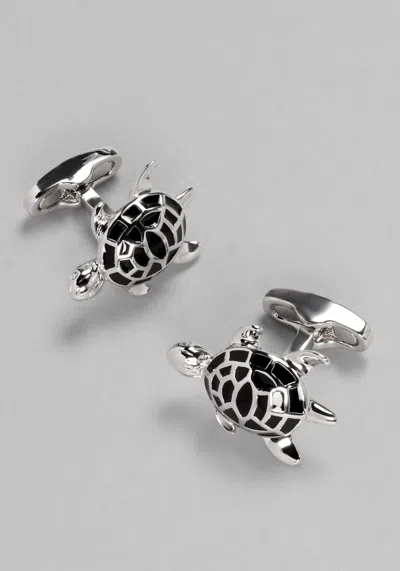 Jos. A. Bank Men's  Turtle Cufflink & Stud Set At  In Silver/black