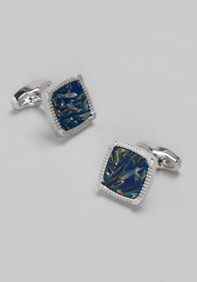 Jos. A. Bank Men's Joseph A. Bank Square Multicolor Stone Cufflinks At  In Silver/blue