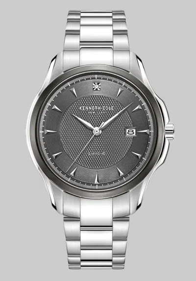 Jos. A. Bank Men's Kenneth Cole New York 3‑hand Quartz Bracelet Watch At  In Metal Silver