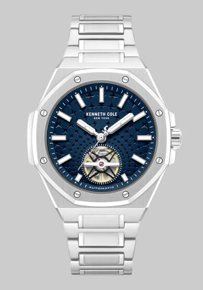 Jos. A. Bank Men's Kenneth Cole New York Automatic Bracelet Watch At  In Metal Silver