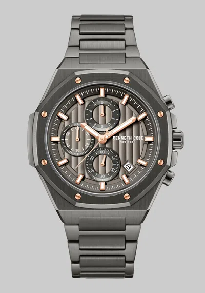 Jos. A. Bank Men's Kenneth Cole New York Chronograph Bracelet Watch At  In Metal Gunmetal