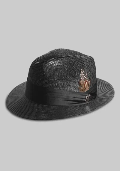 Jos. A. Bank Men's Stacy Adams Vented Braided Fedora At  In Black