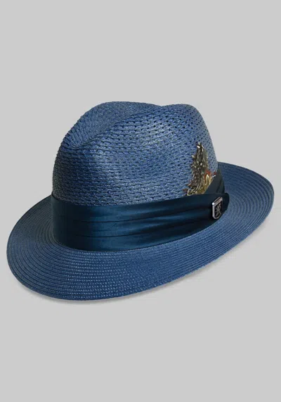 Jos. A. Bank Men's Stacy Adams Vented Braided Fedora At  In Blue