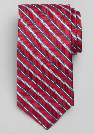 Jos. A. Bank Men's Traveler Collection Chevron Satin Stripe Tie At  In Red