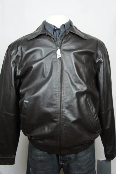 Pre-owned Jos. A. Bank Orig $650 Brown Jos A Bank  Leather Jacket Coat Lined Us S-xxl