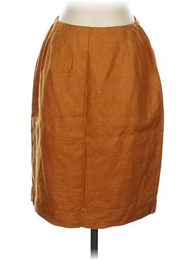 Pre-owned Jos. A. Bank Silk Skirt In Brown