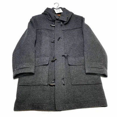 Pre-owned Jos. A. Bank Jos A Bank Wool Duffle Coat Xl Charcoal Work Dress Plaid Warm Mens $695 In Gray