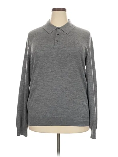 Pre-owned Jos. A. Bank Wool Pullover Sweater In Gray