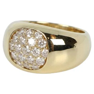 Pre-owned Jose Hess 1 Carat Diamond Pav� 18k Yellow Gold Cigar Cocktail Ring