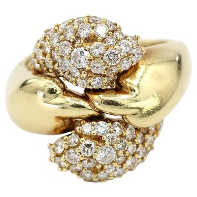 Pre-owned Jose Hess 18k 750 Yellow Gold Natural Diamond  Vintage Designer Ring