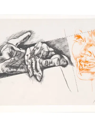 José Paredes Jardiel ''cara Naranja'' Screenprint On Paper, 14'' X 10'' In Neutral