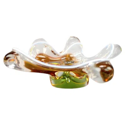Pre-owned Josef Hospodka Mid-century Czech Art Glass Bowl By , 1960s In Sand