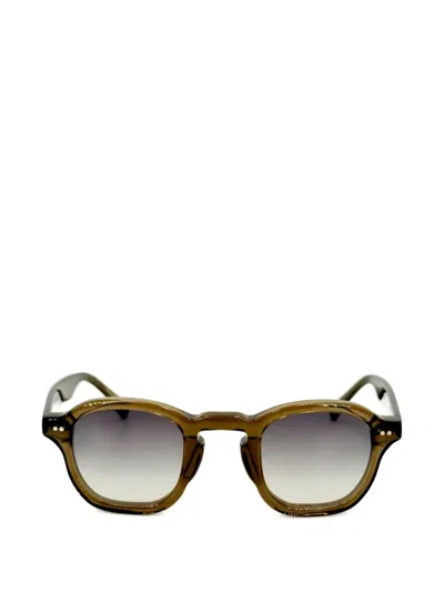Josef Miller Degrade Round-frame Sunglasses In Green