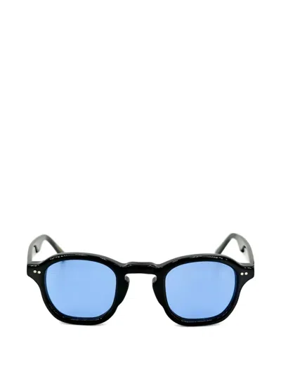 Josef Miller Marius Round-frame Sunglasses In Black