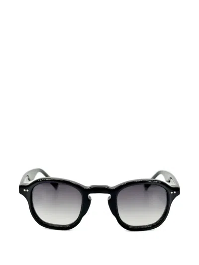 Josef Miller Marius Round-frame Sunglasses In Black