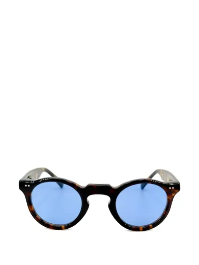 Josef Miller Melvin Round-frame Sunglasses In Brown