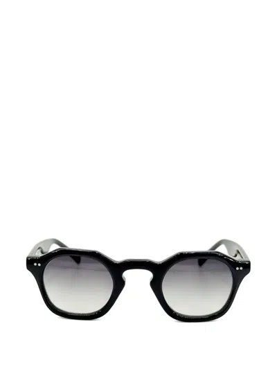 Josef Miller Milton Round-frame Sunglasses In Black