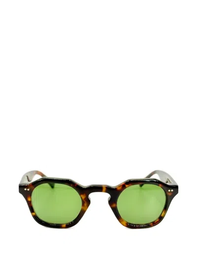 Josef Miller Milton Round-frame Sunglasses In Brown