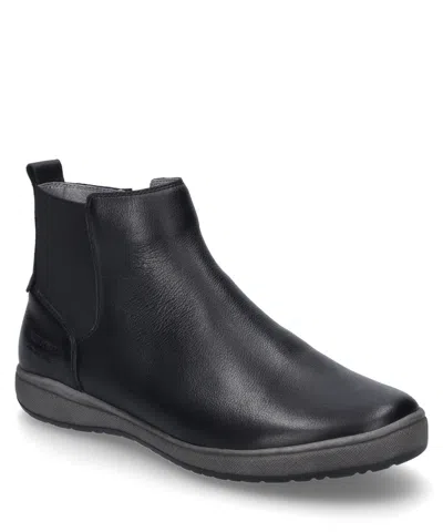 Josef Seibel Caren 29 Women's Black Leather Zipper Ankle Boots Ver674