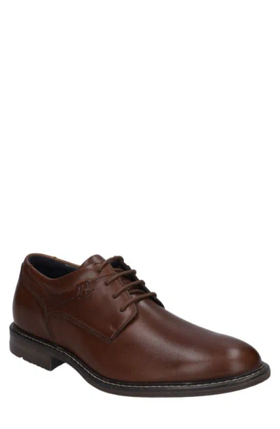 Josef Seibel Earl Plain Toe Derby In Cognac Arezzo