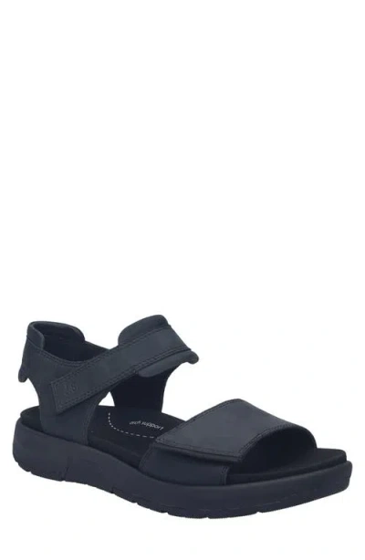 Josef Seibel Emeric 10 Quarter Strap Sandal In Black