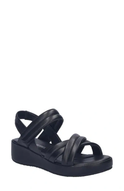 Josef Seibel Eve 04 Wedge Sandal In Black