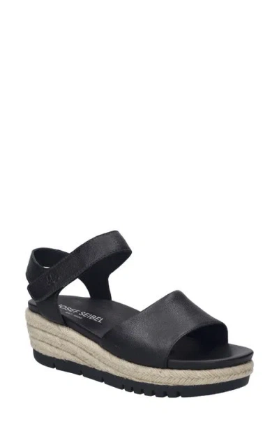 Josef Seibel Miranda Espadrille Wedge Sandal In Black