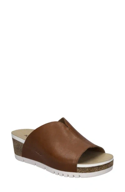 Josef Seibel Quinn 01 Wedge Sandal In Cognac