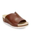 Josef Seibel Quinn 01 Women's-8 Cognac Buttero Leather Slide Sandals Ver673 In Brown