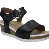 Josef Seibel Quinn 02 Wedge Sandal In Black