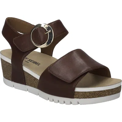 Josef Seibel Quinn 02 Wedge Sandal In Cognac