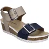 Josef Seibel Quinn 02 Wedge Sandal In Ocean Blue