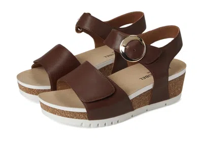 Josef Seibel Quinn 16 Sandals Women's Cognac Leather Platform Zogg3313 In Brown