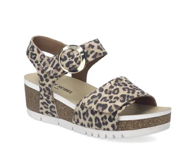 Josef Seibel Quinn 16 Wedge Sandal In Animal Print