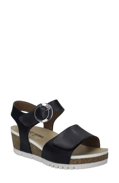 Josef Seibel Quinn 16 Wedge Sandal In Black