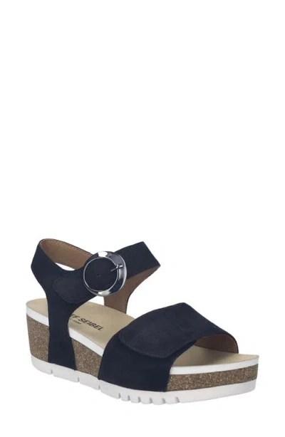 Josef Seibel Quinn 16 Wedge Sandal In Black