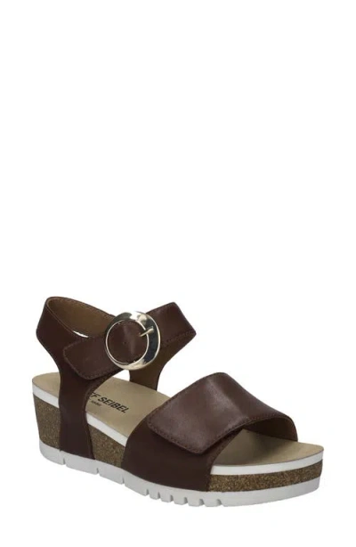 Josef Seibel Quinn 16 Wedge Sandal In Cognac