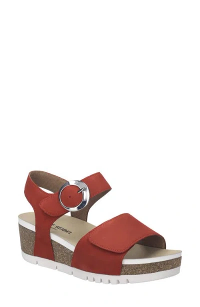 Josef Seibel Quinn 16 Wedge Sandal In Red