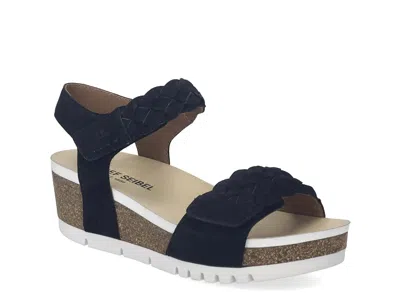Josef Seibel Quinn 22 Wedge Sandal In Black