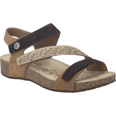 Josef Seibel Tonga 73 Ankle Strap Platform Wedge Sandal In Brown