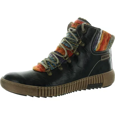 Josef Seibel Womens Faux Fur Leather Ankle Boots In Multi