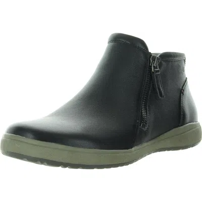 Josef Seibel Womens Laceless Leather Ankle Boots In Black