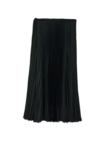 Pre-owned Joseph 2010s Abbot Pleated Midi Skirt In Black